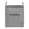 Laundry Basket | Square Foldable Laundry Basket | Jute Storage Bag with Handles | Clothes Basket for Home | Toy Storage Basket | 40 LTR | Gray