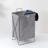 Kuber Industries Laundry Basket For Clothes|Foldable Laundry Hamper|Basket For Toys, Dirty clothes, Storage &quot;40 LTR&quot; (Grey)