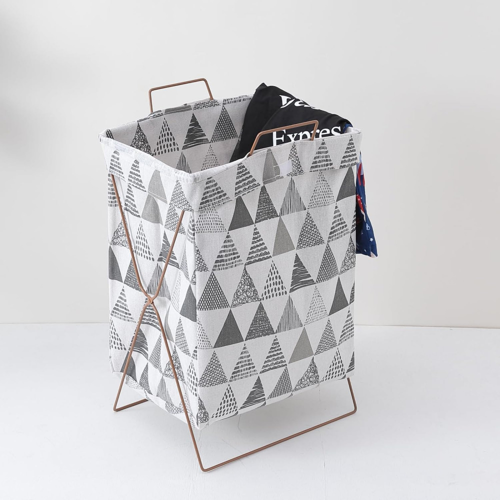 Kuber Industries Laundry Basket For Clothes|Foldable Laundry Hamper|Basket For Toys, Dirty clothes, Storage &quot;40 LTR&quot; (Multi-clolor)