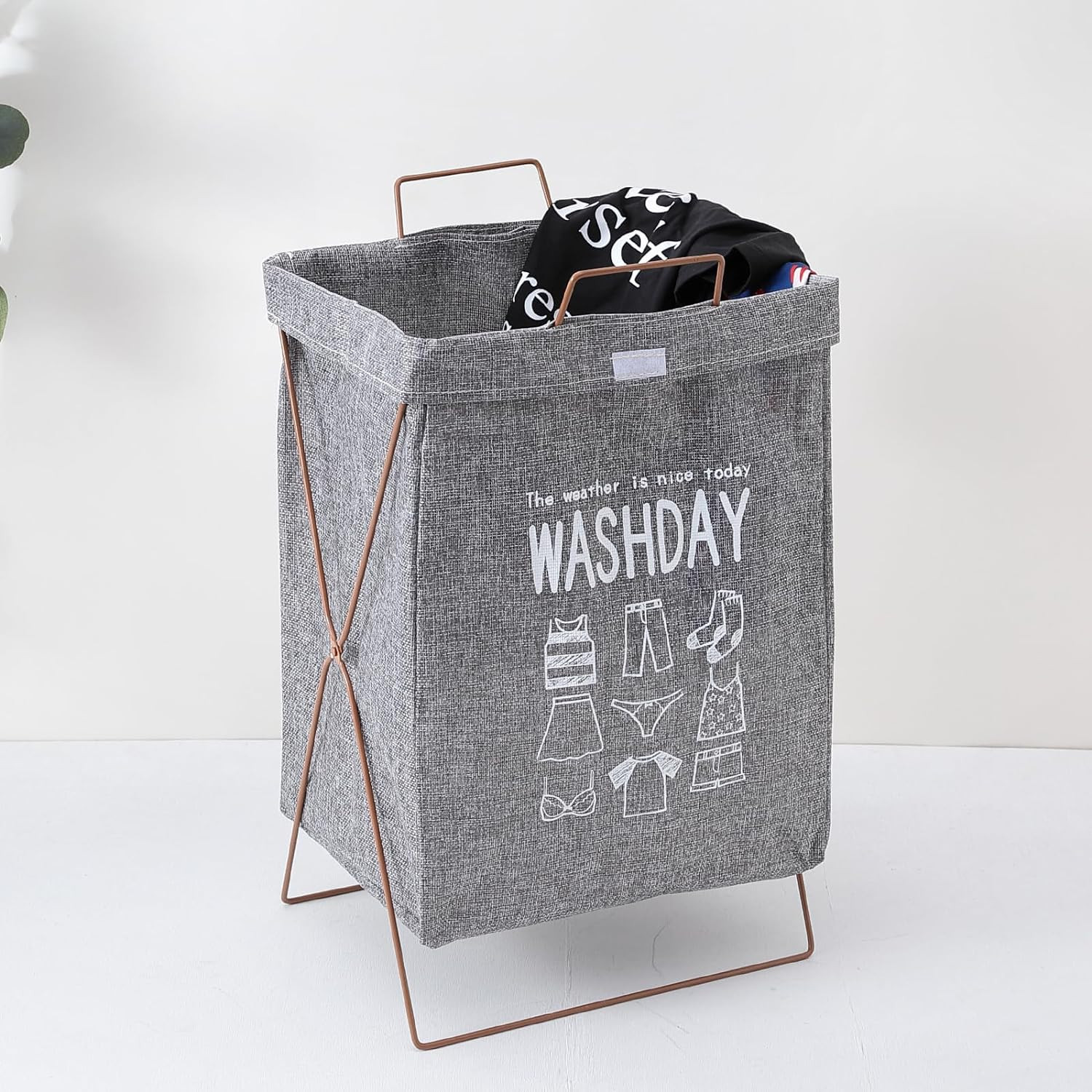 Kuber Industries Laundry Basket For Clothes|Foldable Laundry Hamper|Basket For Toys, Dirty clothes, Storage 