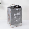 Kuber Industries Laundry Basket For Clothes|Foldable Laundry Hamper|Basket For Toys, Dirty clothes, Storage &quot;40 LTR&quot; (Grey)