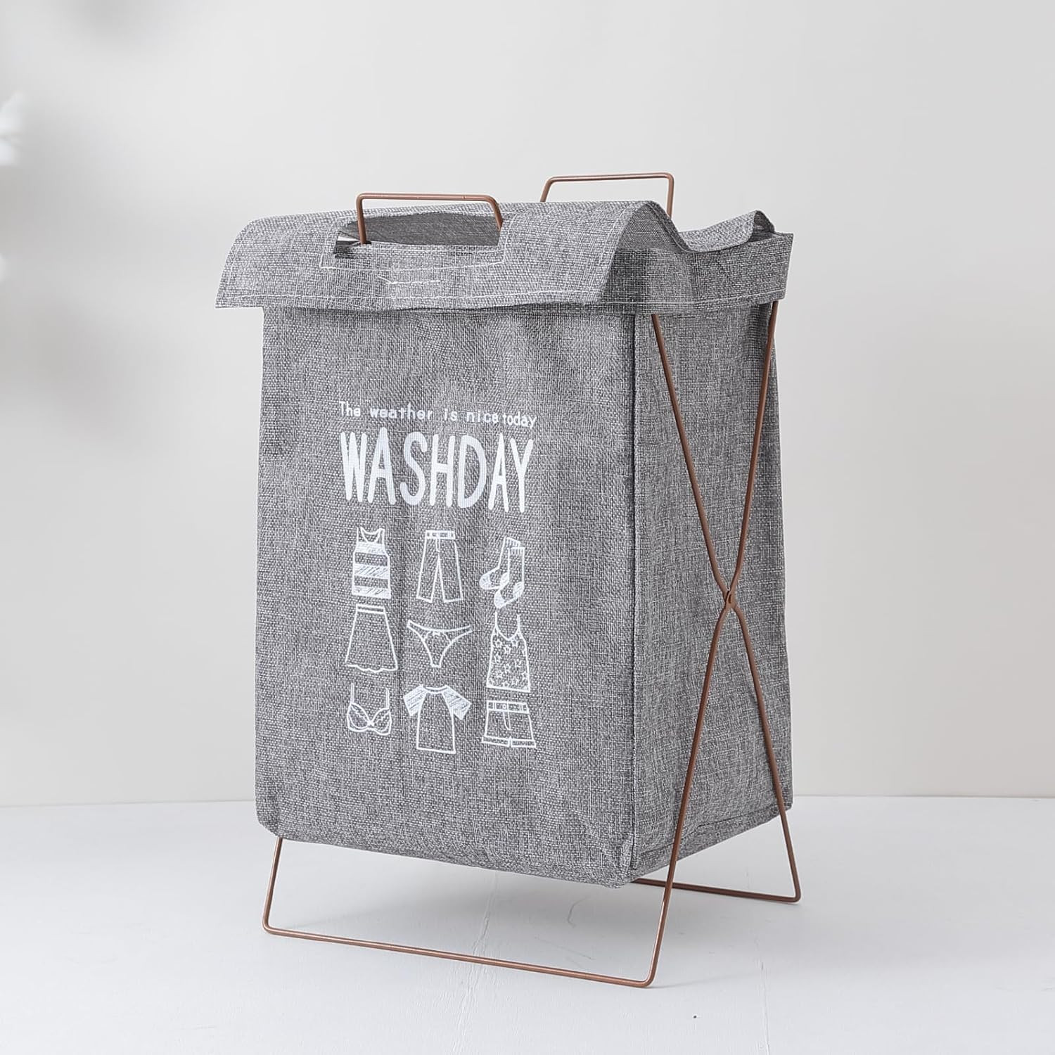 Kuber Industries Laundry Basket For Clothes|Foldable Laundry Hamper|Basket For Toys, Dirty clothes, Storage 