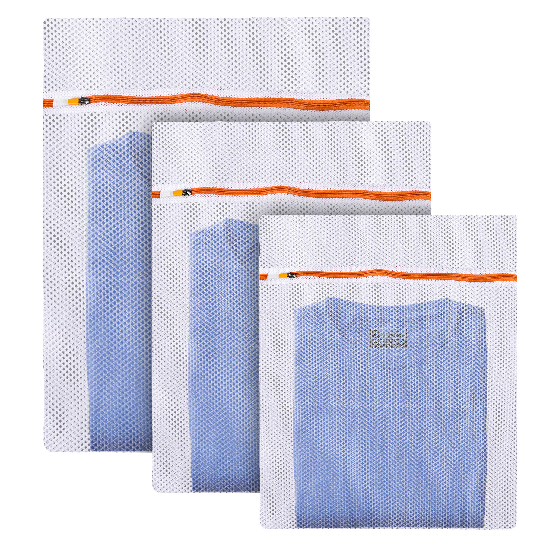 Kuber Industries Laundry Washing Bags | Reusable Mesh Laundry Bags | Washing Bags for Blouse-Bra-Panty-Hosiery-Lingerie-Jeans | Laundry Storage Bag | Clothes Bags |White
