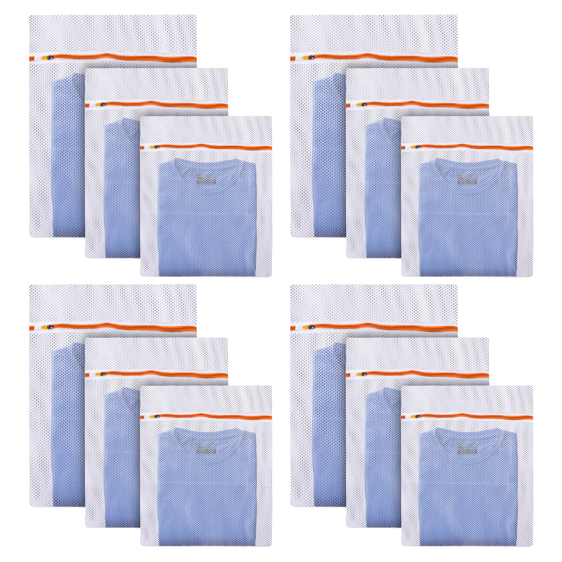Kuber Industries Laundry Washing Bags | Reusable Mesh Laundry Bags | Washing Bags for Blouse-Bra-Panty-Hosiery-Lingerie-Jeans | Laundry Storage Bag | Clothes Bags |White