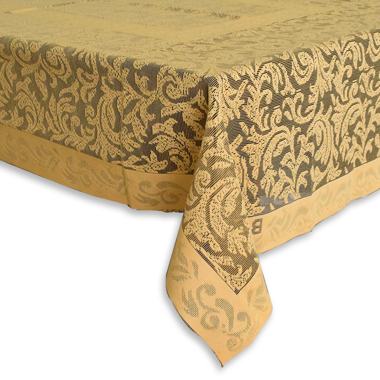 Kuber Industries Leaf Design Cotton 4 Seater Center Table Cover 60