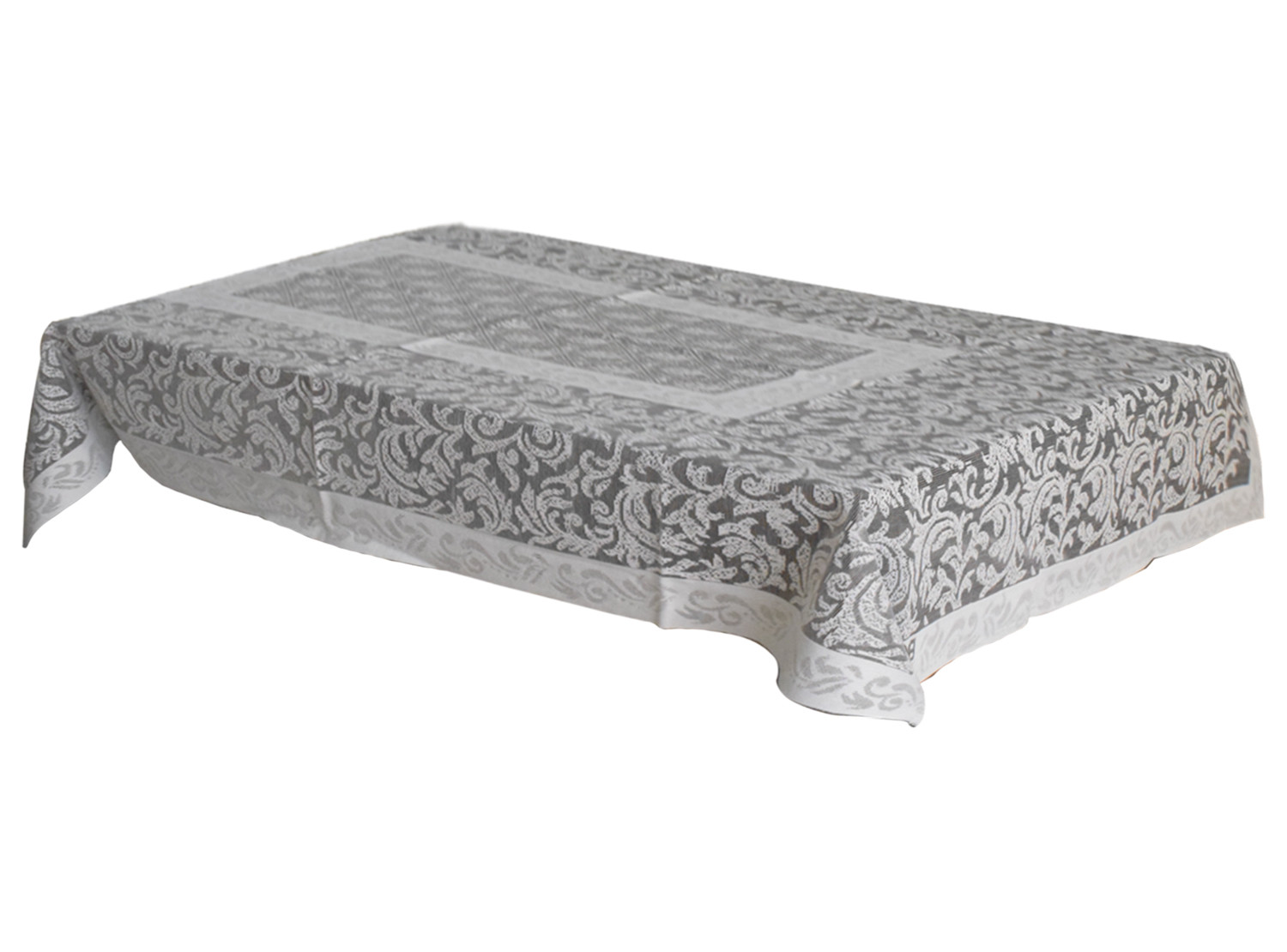 Kuber Industries Leaf Design Cotton 4 Seater Center Table Cover 60