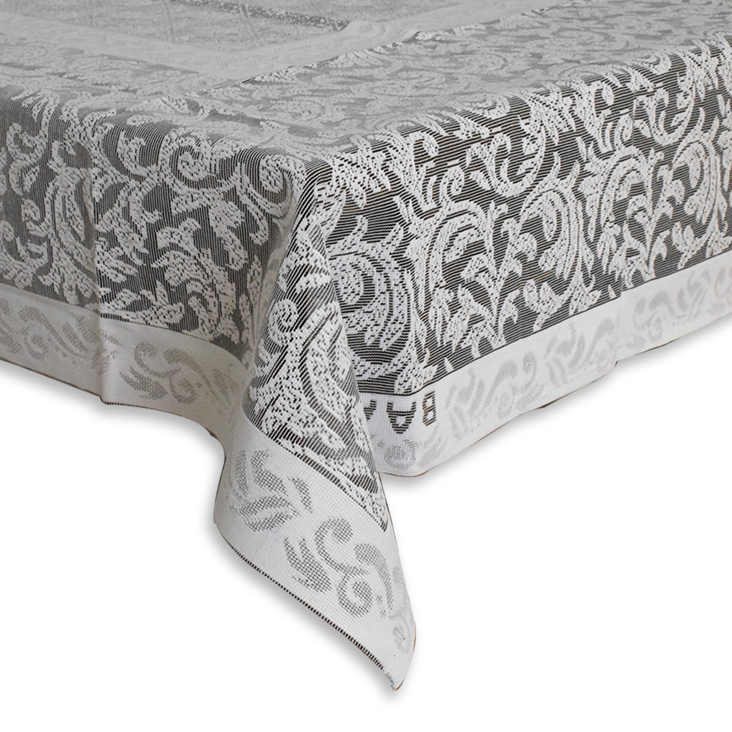 Kuber Industries Leaf Design Cotton 4 Seater Center Table Cover 60