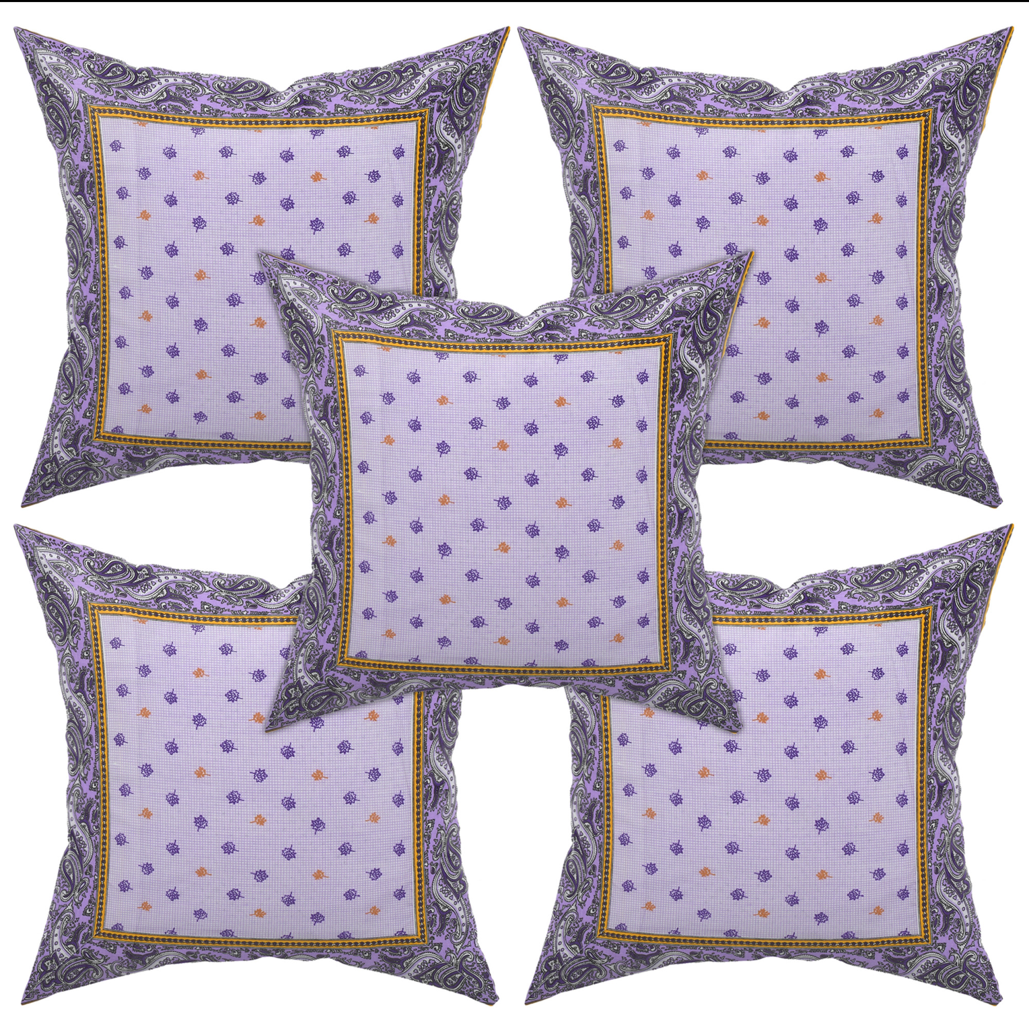 Kuber Industries Leaf Design Cotton Abstract Decorative Throw Pillow/Cushion Covers 16