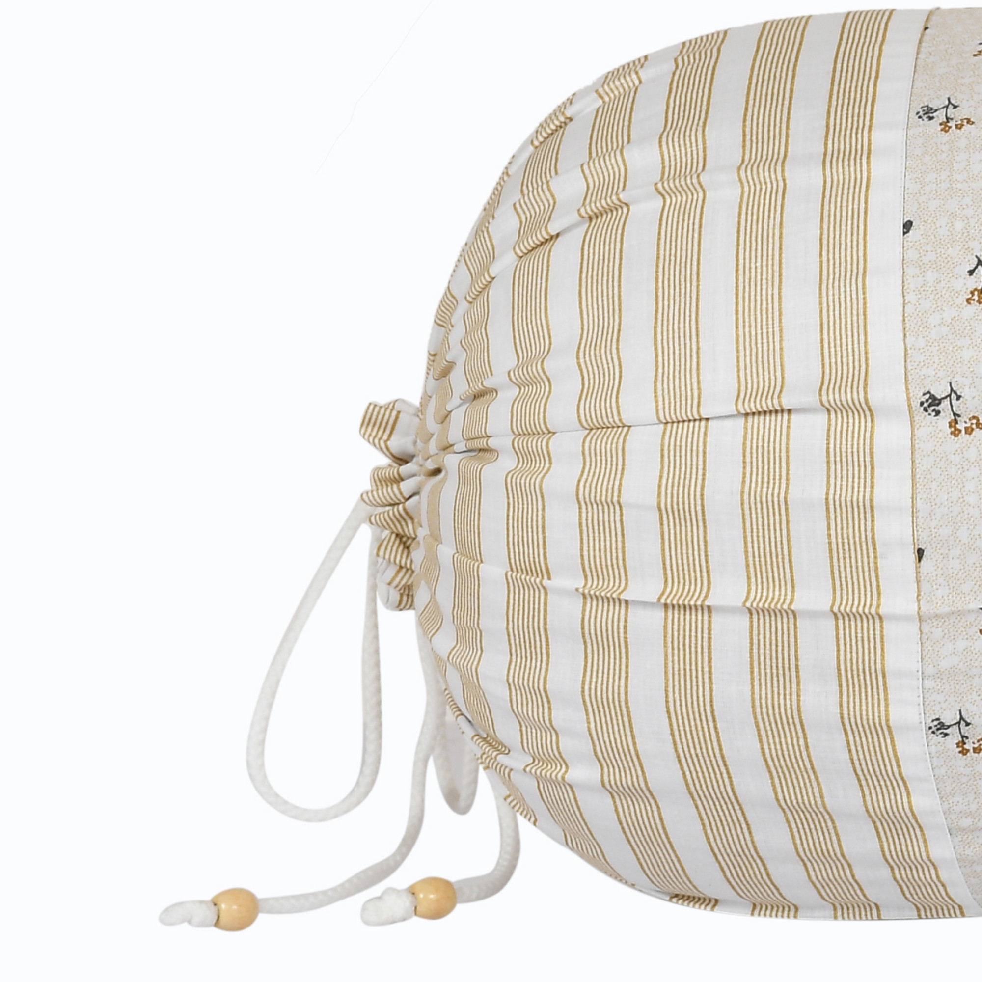 Kuber Industries Leaf Design Premium Cotton Bolster Covers, 16 x 30 inch,(Cream)