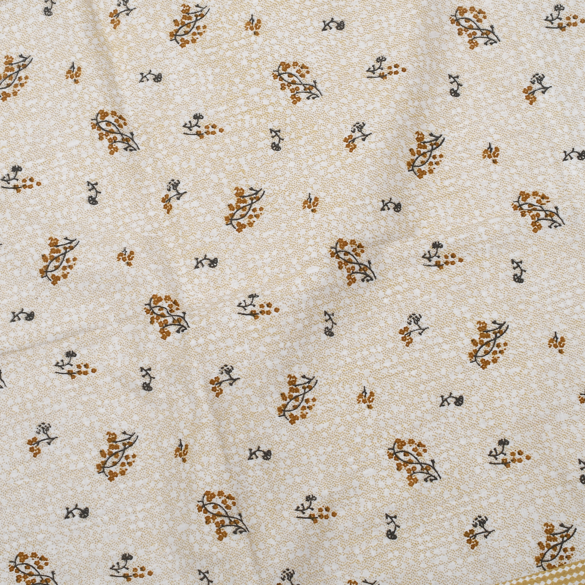 Kuber Industries Leaf Design Premium Cotton Pillow Covers, 18 x 28 inch,(Cream)