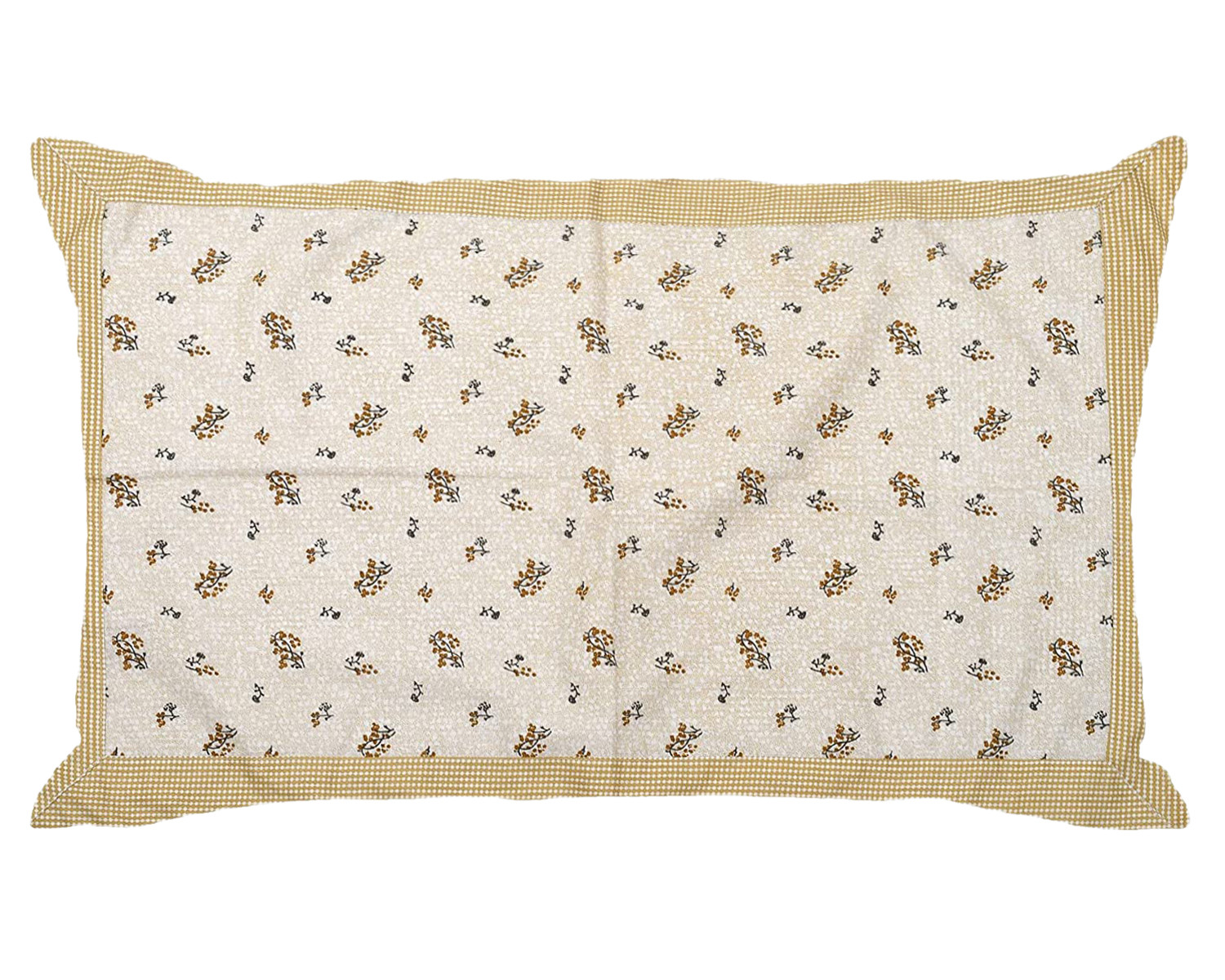 Kuber Industries Leaf Print Cotton Pillow Cover- 17x27 Inch,(Beige)