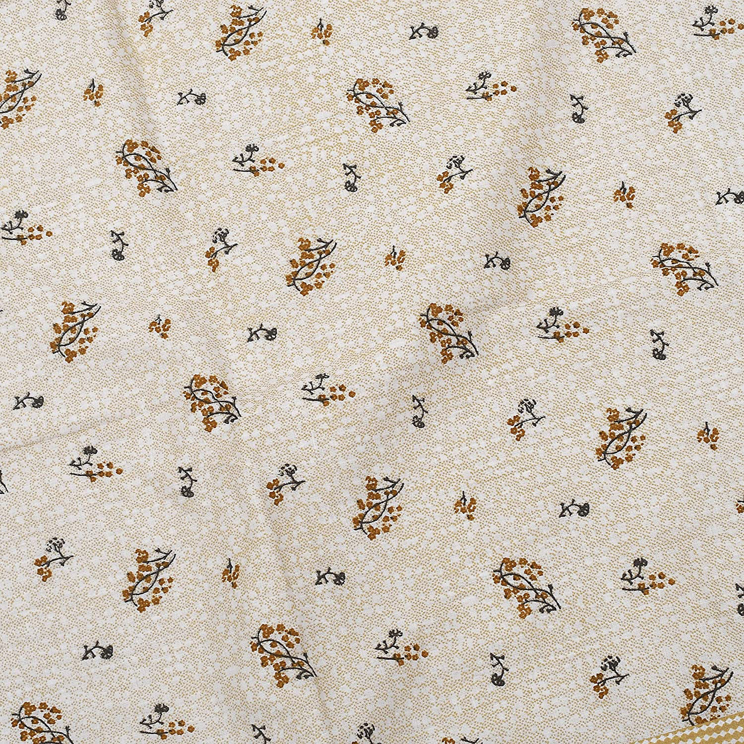 Kuber Industries Leaf Print Cotton Pillow Cover- 17x27 Inch,(Beige)