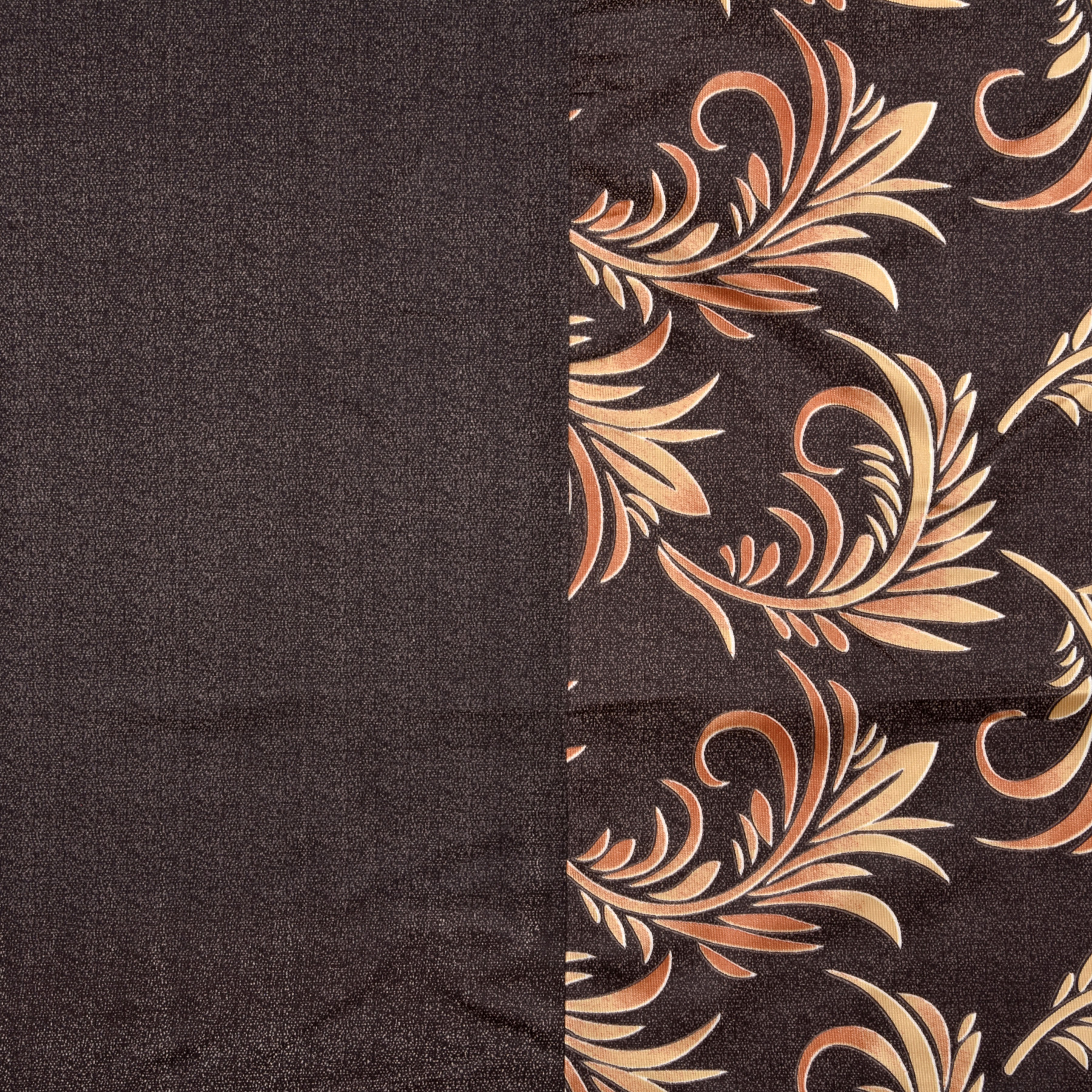 Kuber Industries Leaf Print Room Darkening  Door Curtain, 7 Feet (Brown)