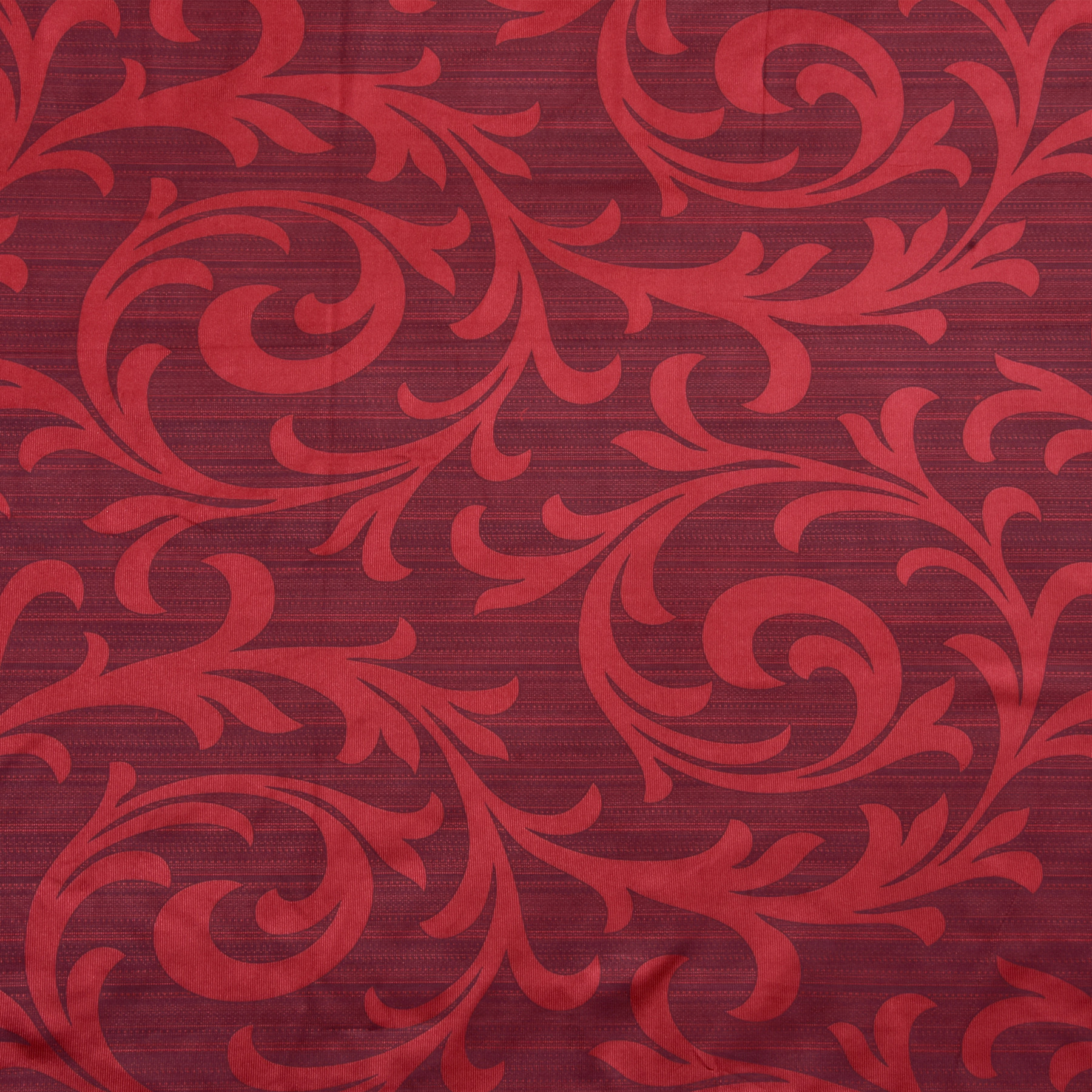 Kuber Industries Leaf Print Room Darkening Door Curtain, 7 Feet (Maroon)