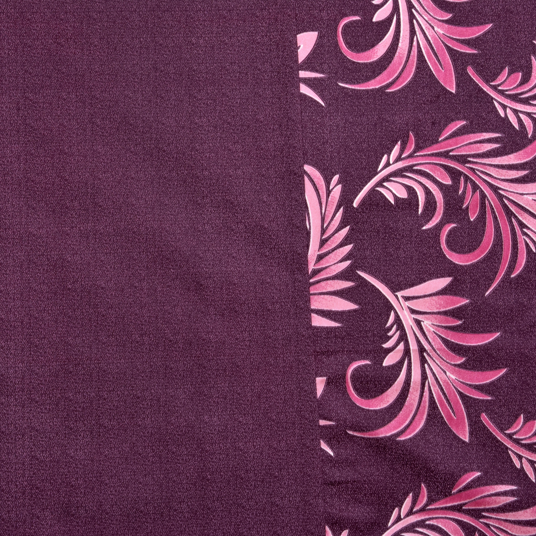 Kuber Industries Leaf Print Room Darkening Door Curtain, 7 Feet (Pink)