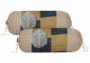 Kuber Industries Leaf Print Soft &amp; Luxurious Decorative Cotton Bolster Cover 16&quot;x30&quot; (Cream) 54KM3922