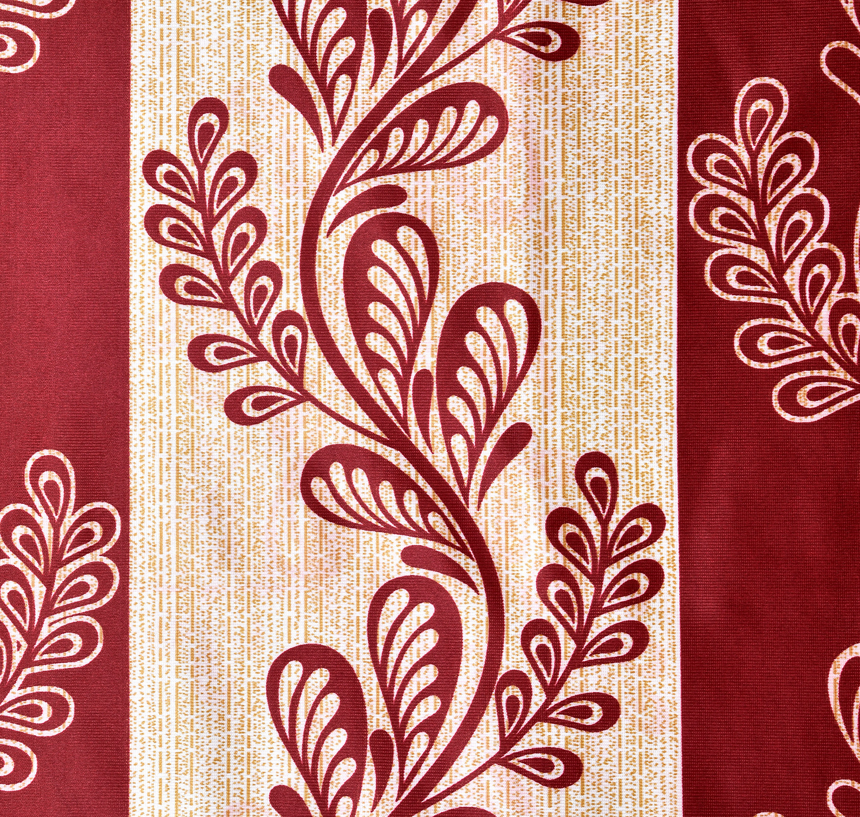 Kuber Industries Leaf Printed 7 Feet Door Curtain For Living Room, Bed Room, Kids Room With 8 Eyelet (Maroon)-HS43KUBMART25593