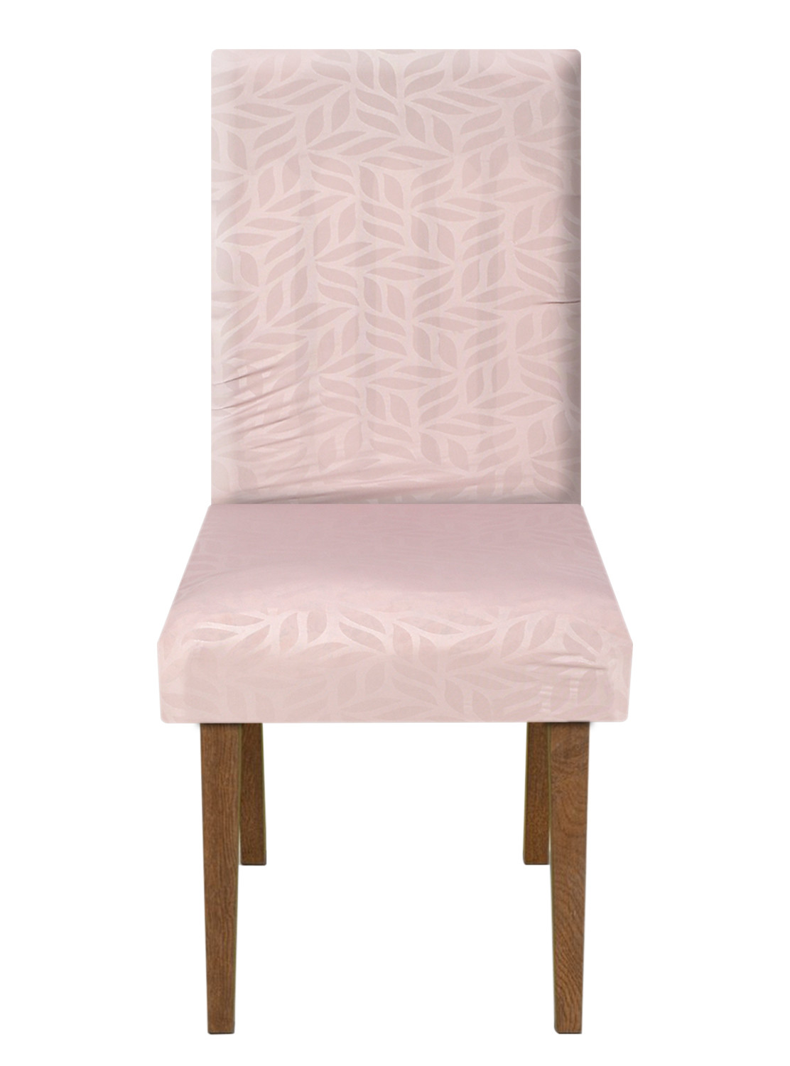 Kuber Industries Leaf Printed Elastic Stretchable Polyster Chair Cover For Home, Office, Hotels, Wedding Banquet (Pink)
