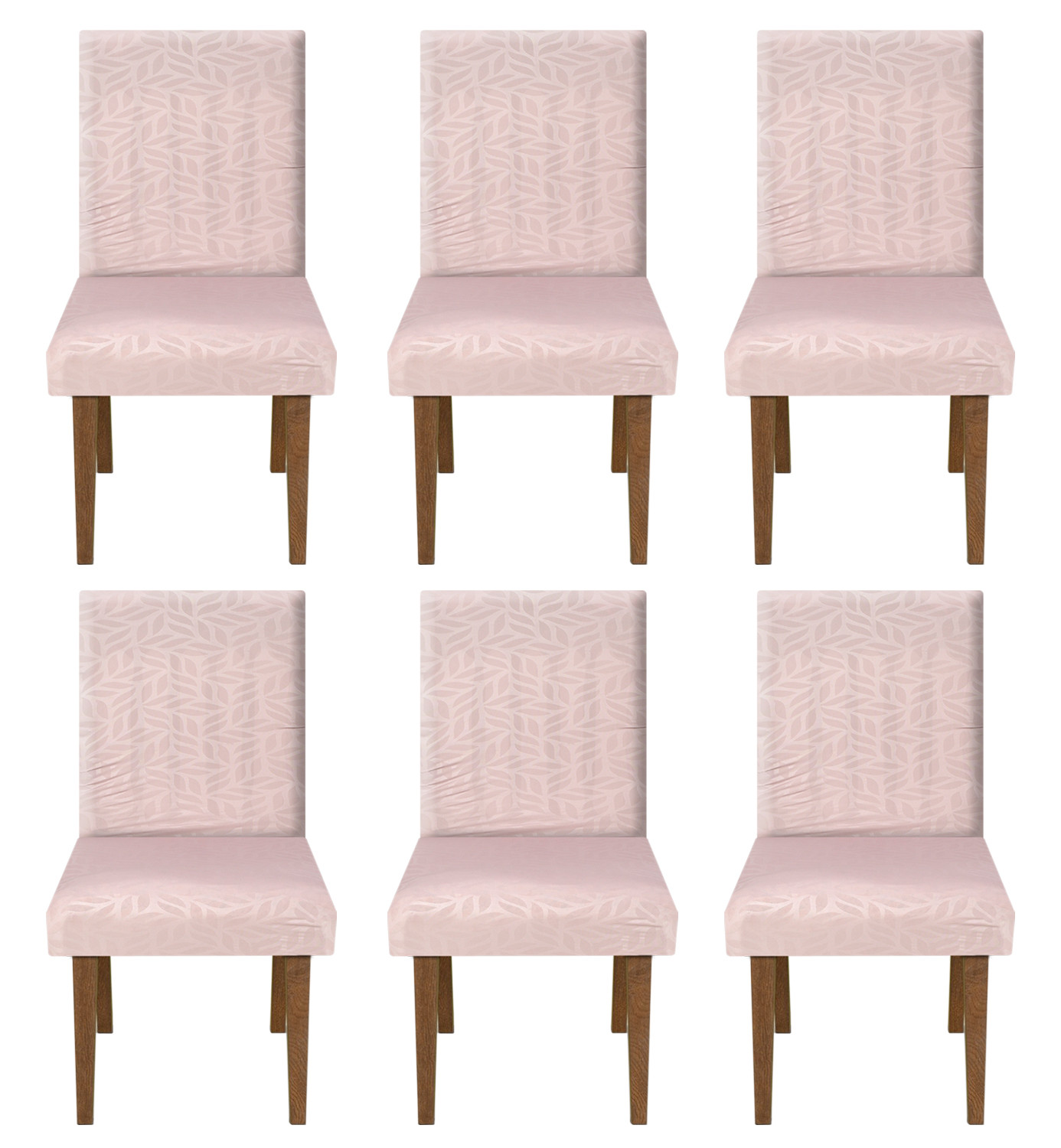 Kuber Industries Leaf Printed Elastic Stretchable Polyster Chair Cover For Home, Office, Hotels, Wedding Banquet (Pink)