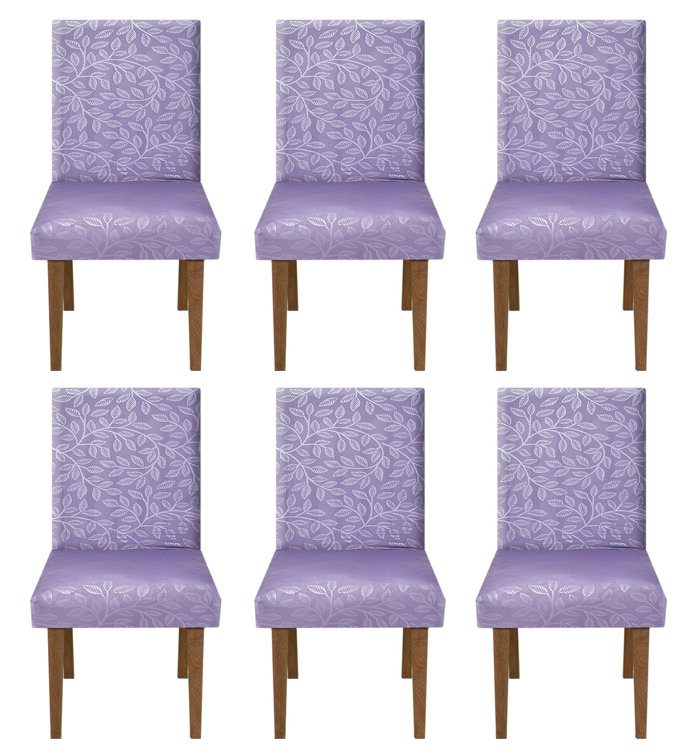 Kuber Industries Leaf Printed Elastic Stretchable Polyster Chair Cover For Home, Office, Hotels, Wedding Banquet (Purple)