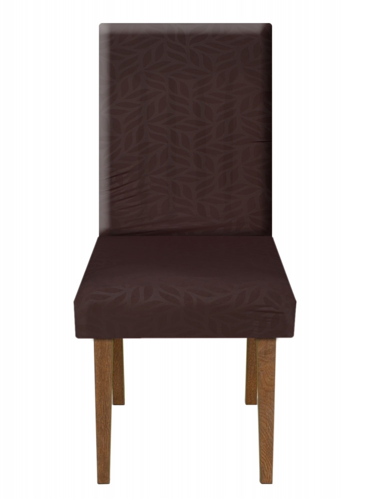 Kuber Industries Leaf Printed Elastic Stretchable Polyster Chair Cover For Home, Office, Hotels, Wedding Banquet (Brown)