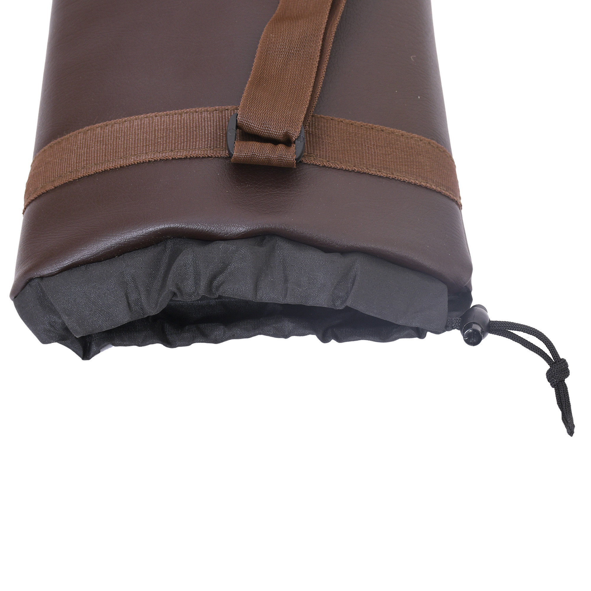 Kuber Industries Leather Insulated Round Water Bottle Cover/Bag,2.5 Ltr (Brown)