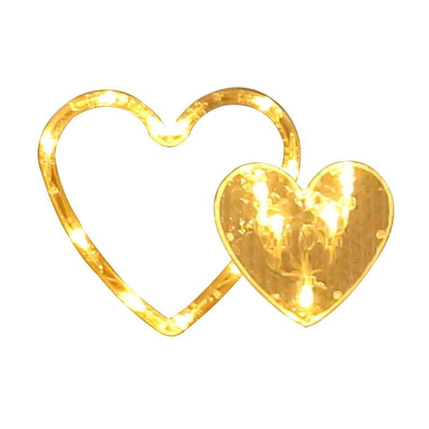 Kuber Industries LED String Light | 5 Heart & 5 Star LED String Lights | Light for Christmas | Light for Weddings | Star Light | Lights for Home Decoration | Warm White