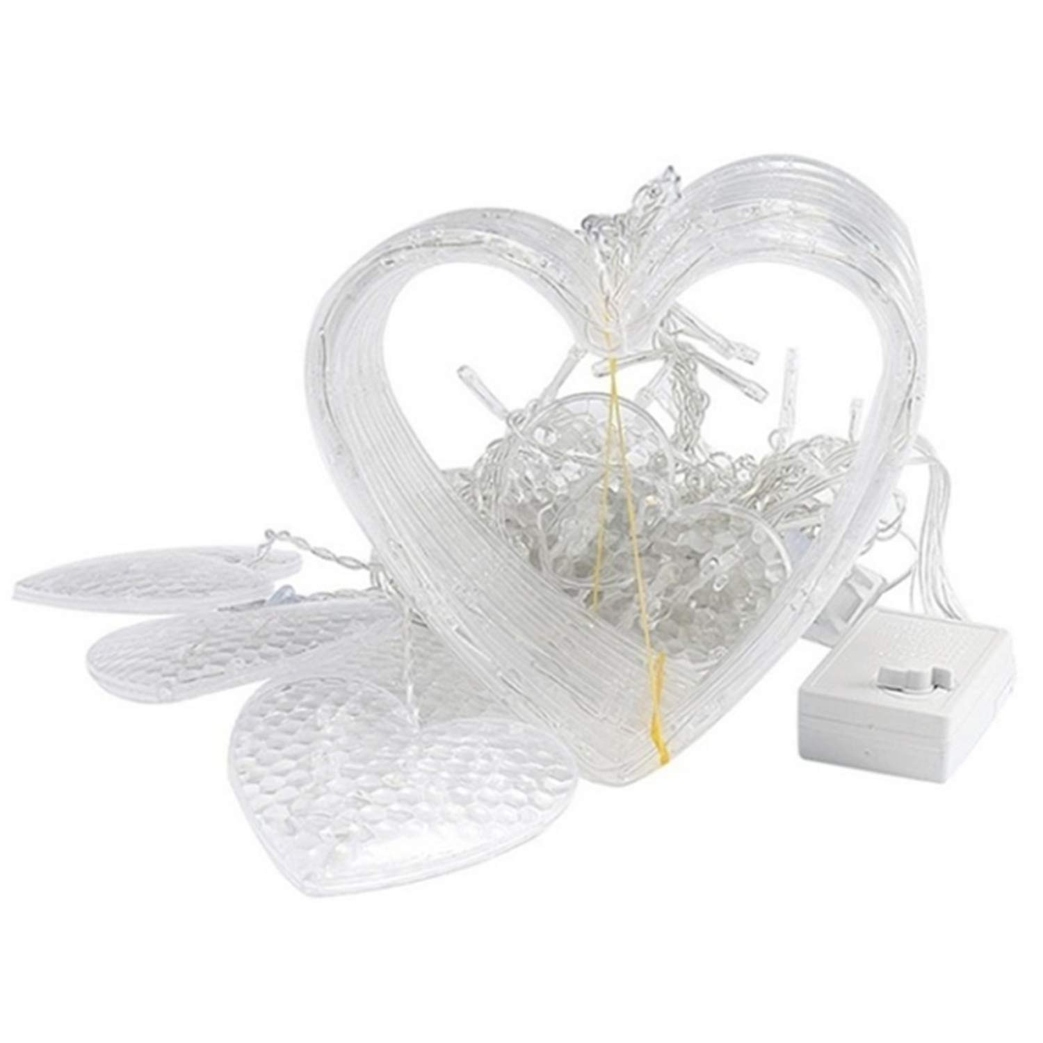 Kuber Industries LED String Light | 5 Heart & 5 Star LED String Lights | Light for Christmas | Light for Weddings | Star Light | Lights for Home Decoration | Warm White