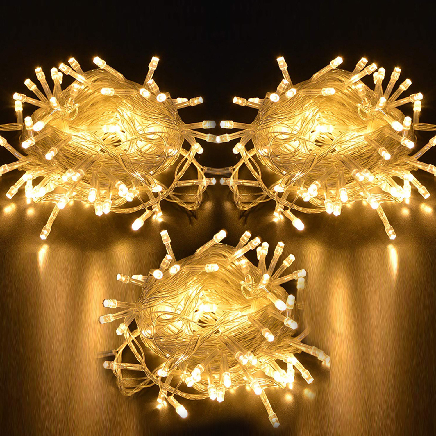 Kuber Industries LED String Lights | Diwali Rice Lights | Christmas Home Decoration Lights | Serial Bulbs String Lights | Lights for Décoration | 10 MTR | Warm White