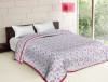 Kuber Industries Lightweight Floral Design Cotton Reversible Double Bed Dohar|AC Blanket For Home &amp; Travelling (Red)