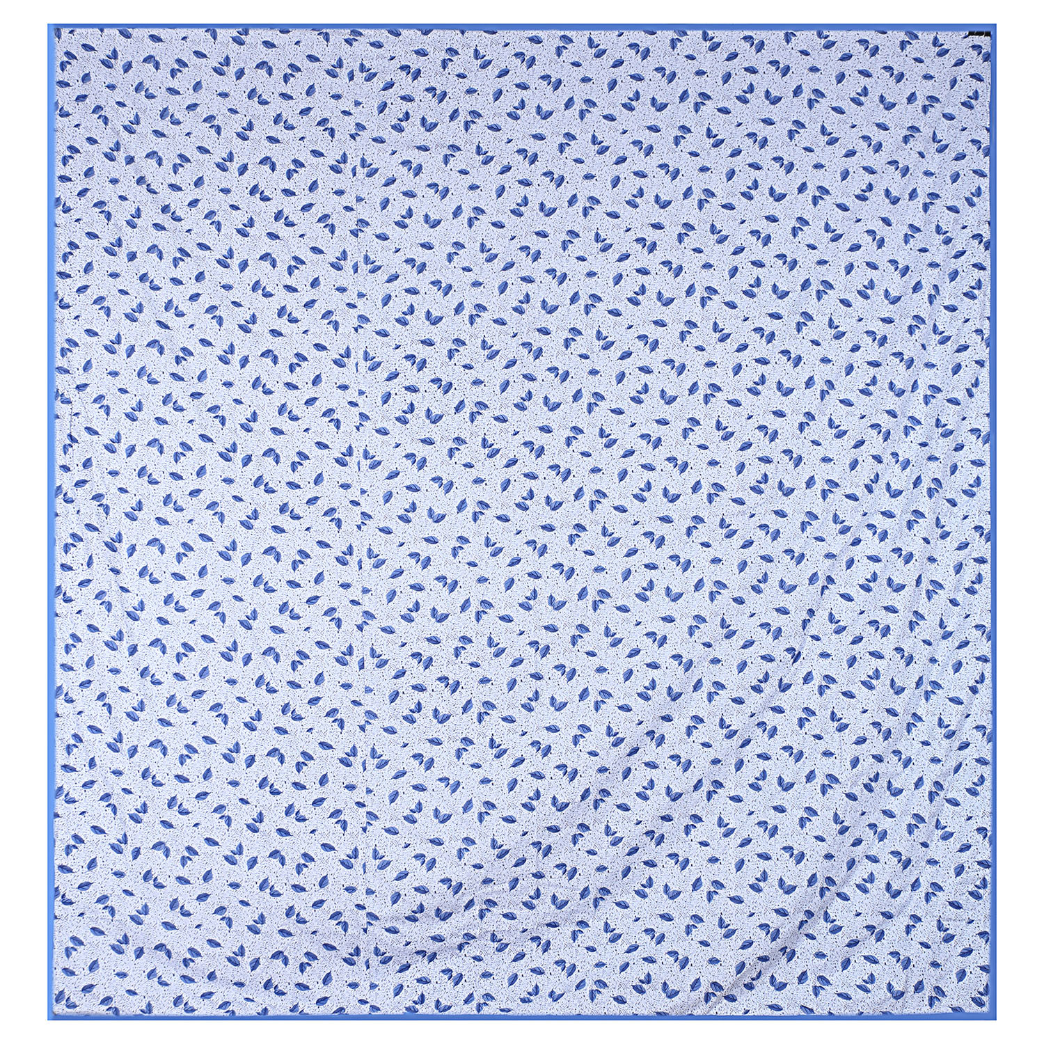 Kuber Industries Lightweight Leaf Design Cotton Reversible Double Bed Dohar|AC Blanket For Home & Travelling (White)