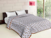 Kuber Industries Lightweight Leaves Design Cotton Reversible Double Bed Dohar|AC Blanket For Home &amp; Travelling (Orange)
