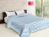 Kuber Industries Lightweight Tropical Plant Design Cotton Reversible Double Bed Dohar|AC Blanket For Home &amp; Travelling (Sky Blue)