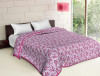 Kuber Industries Lightweight Tropical Plant Design Cotton Reversible Double Bed Dohar|AC Blanket For Home &amp; Travelling (Pink)