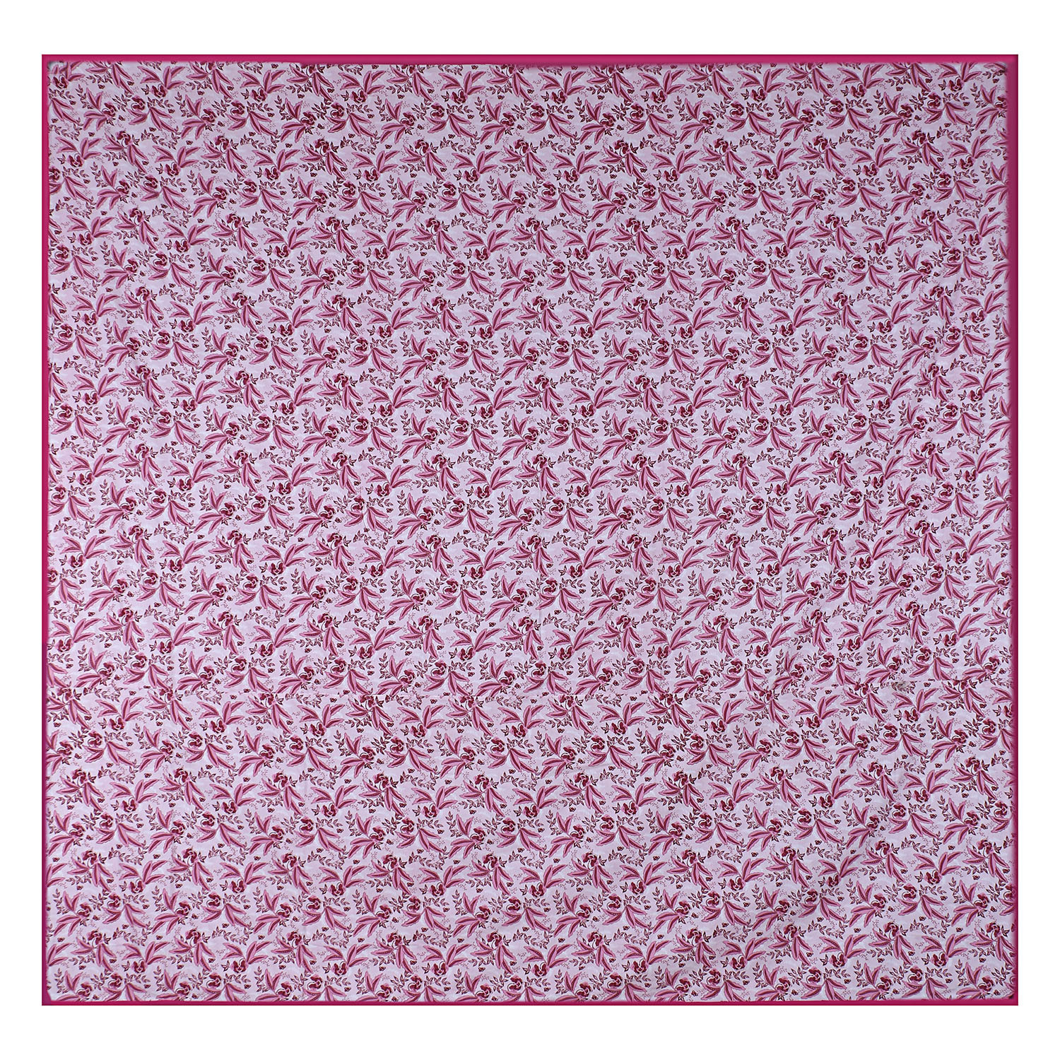 Kuber Industries Lightweight Tropical Plant Design Cotton Reversible Double Bed Dohar|AC Blanket For Home & Travelling (Pink)