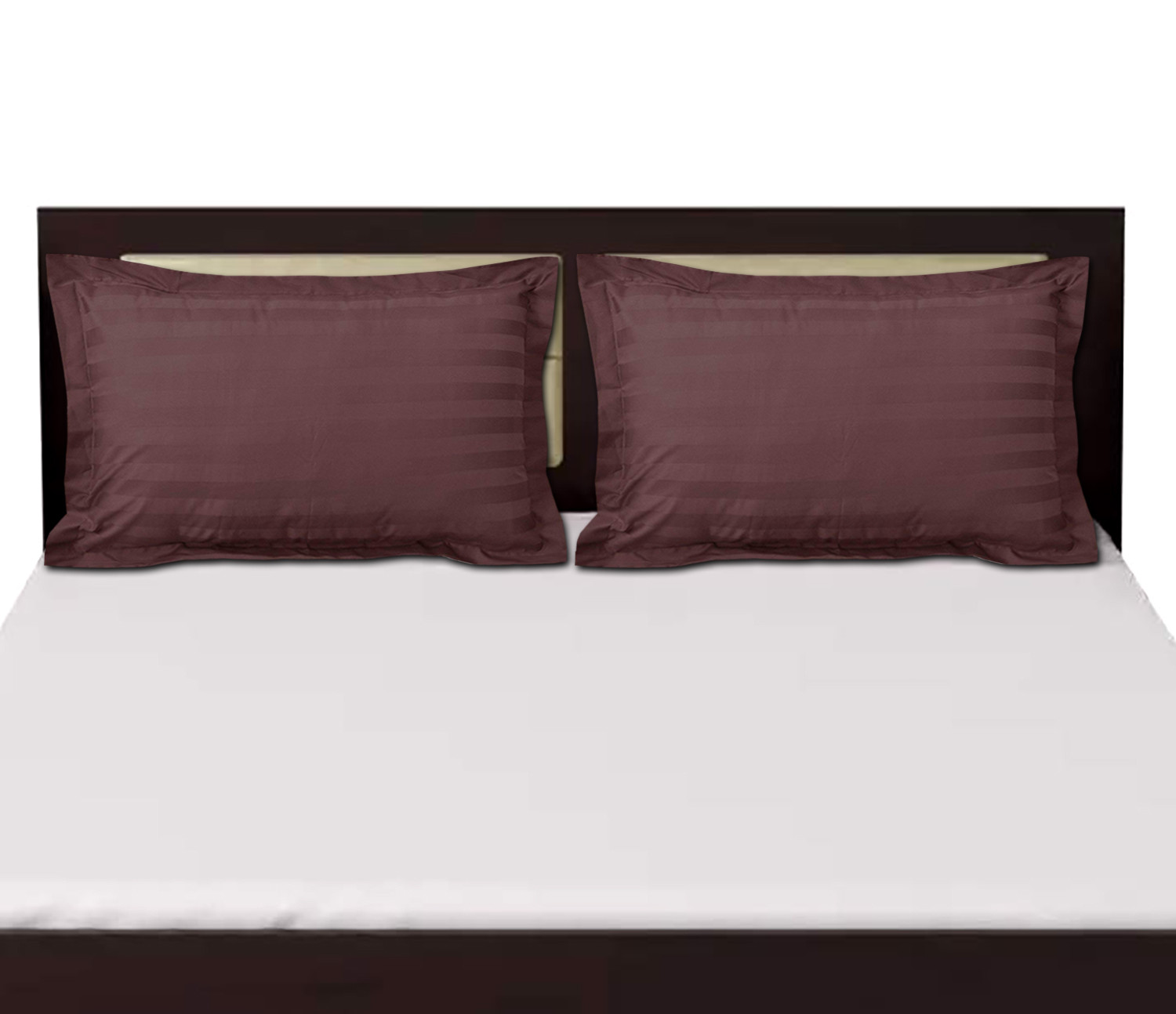 Kuber Industries Lining Design Breathable & Soft Cotton Pillow Cover/Protector/Case- 18x28 Inch,(Brown)-HS43KUBMART26749