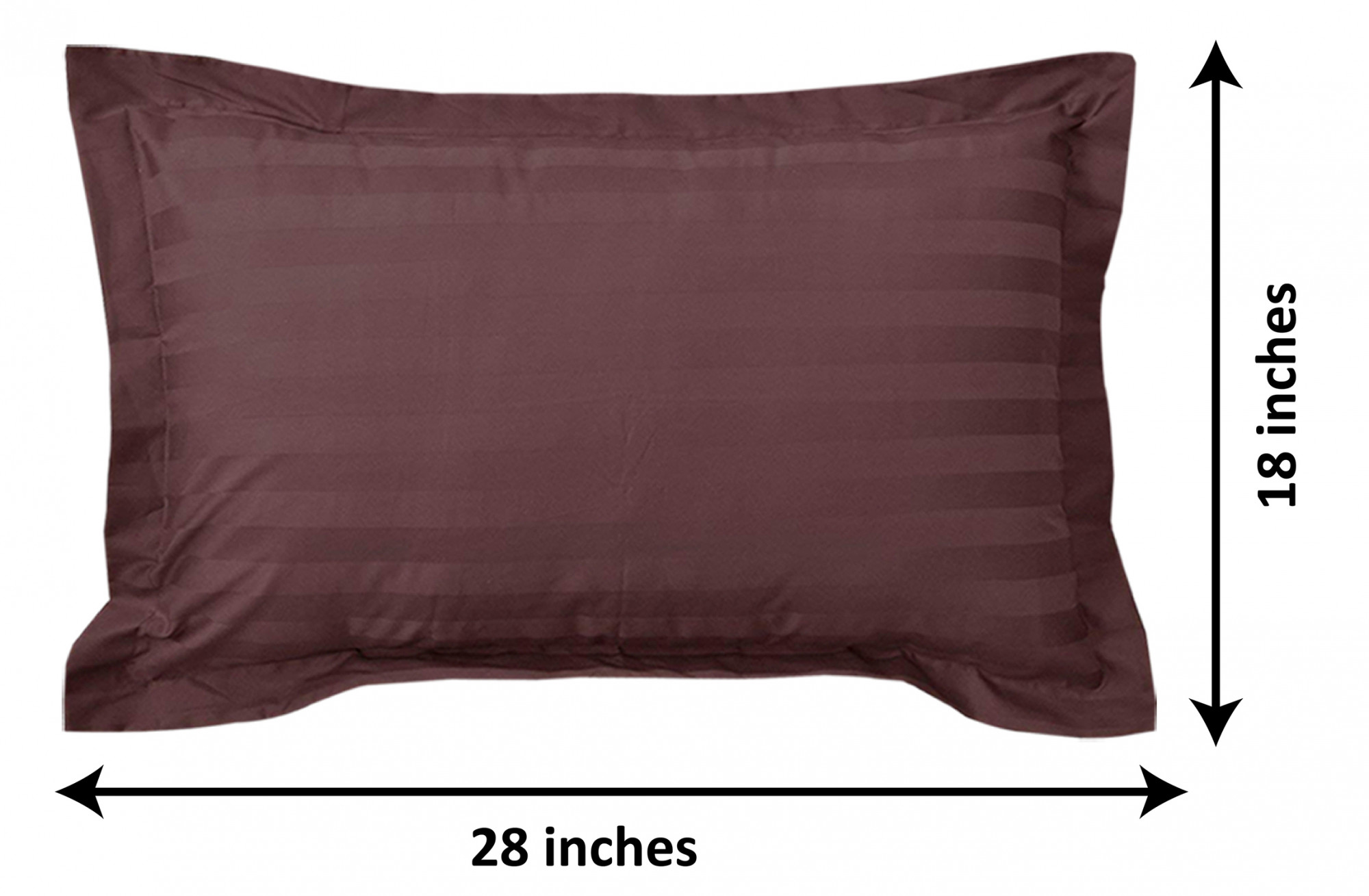 Kuber Industries Lining Design Breathable & Soft Cotton Pillow Cover/Protector/Case- 18x28 Inch,(Brown)-HS43KUBMART26749