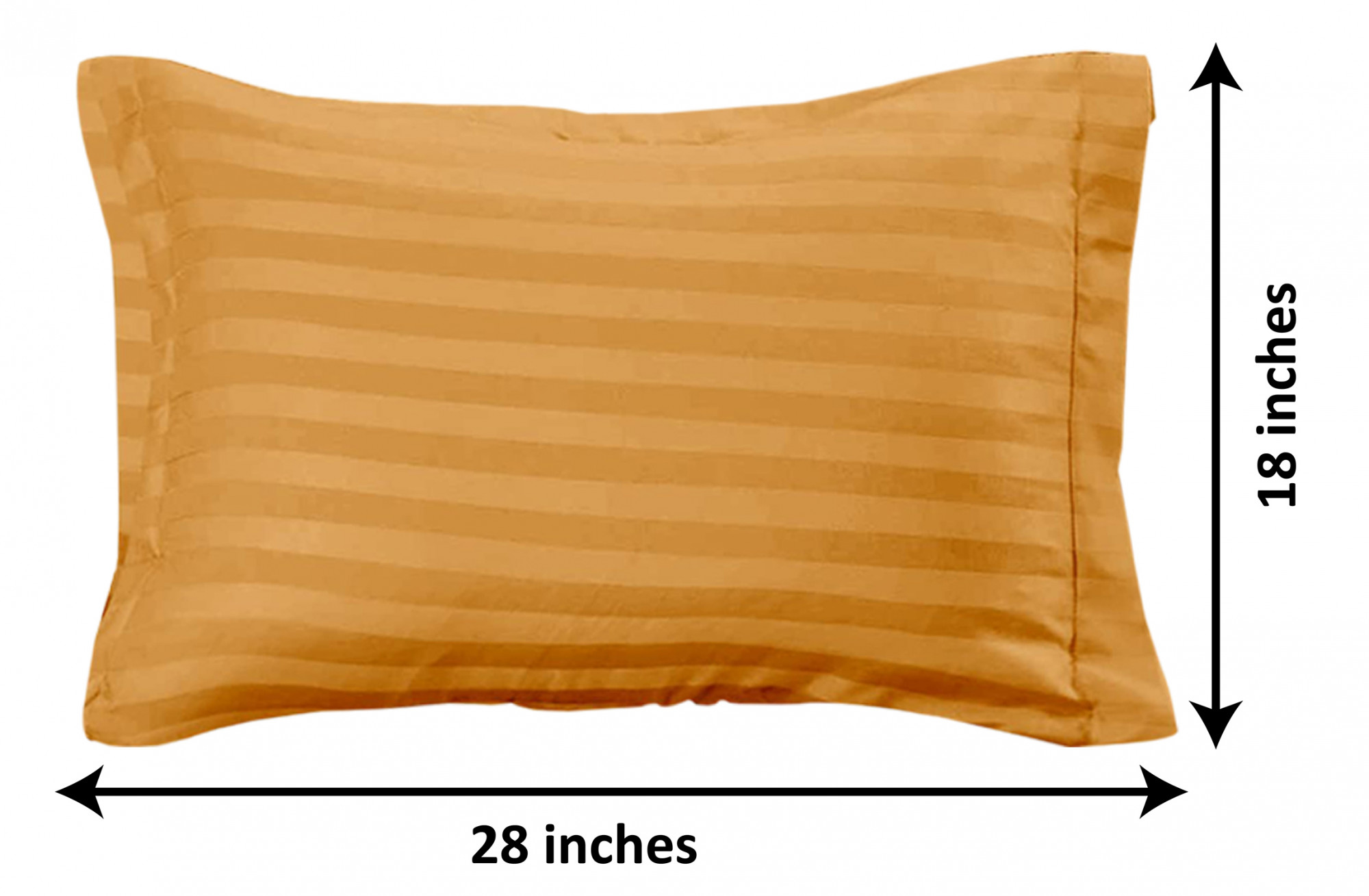 Kuber Industries Lining Design Breathable & Soft Cotton Pillow Cover/Protector/Case- 18x28 Inch,(Coffee)-HS43KUBMART26761
