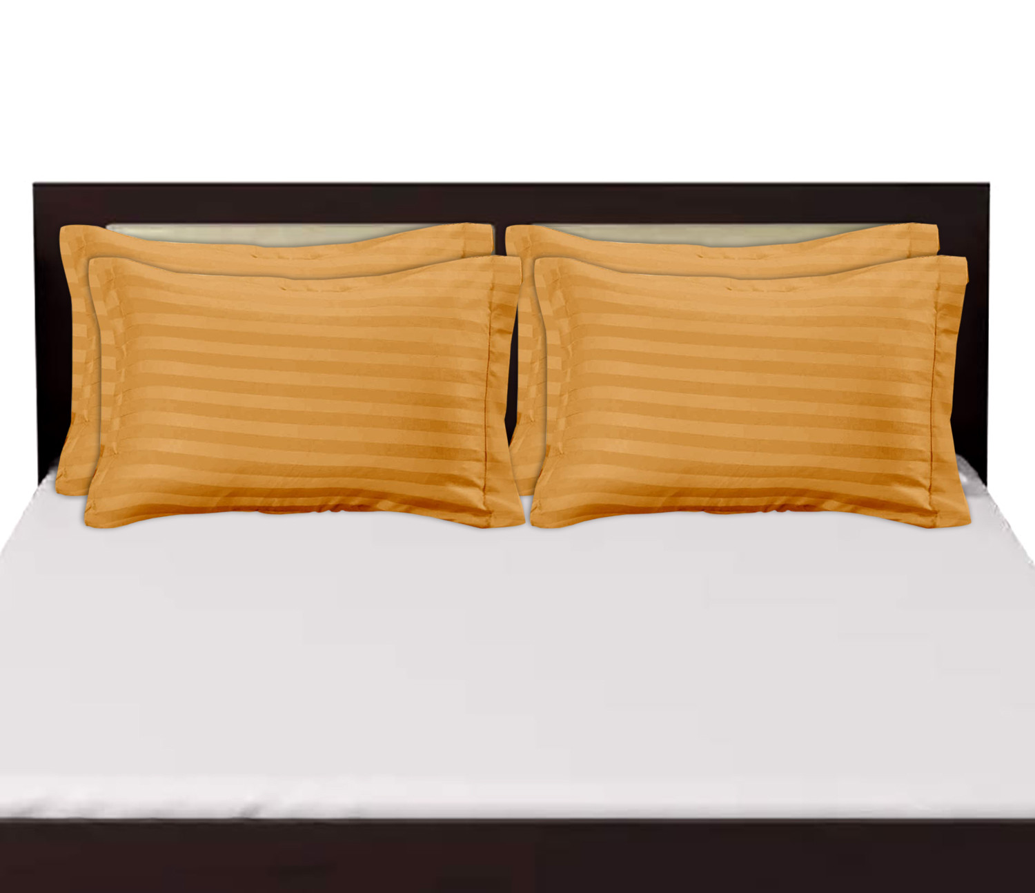 Kuber Industries Lining Design Breathable & Soft Cotton Pillow Cover/Protector/Case- 18x28 Inch,(Coffee)-HS43KUBMART26761