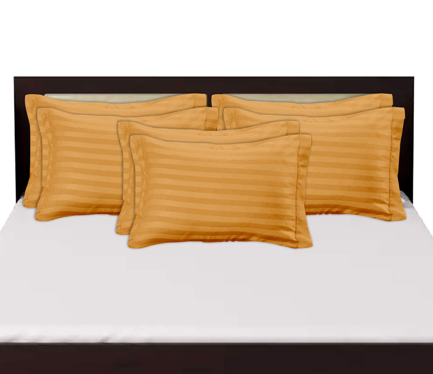 Kuber Industries Lining Design Breathable & Soft Cotton Pillow Cover/Protector/Case- 18x28 Inch,(Coffee)-HS43KUBMART26761