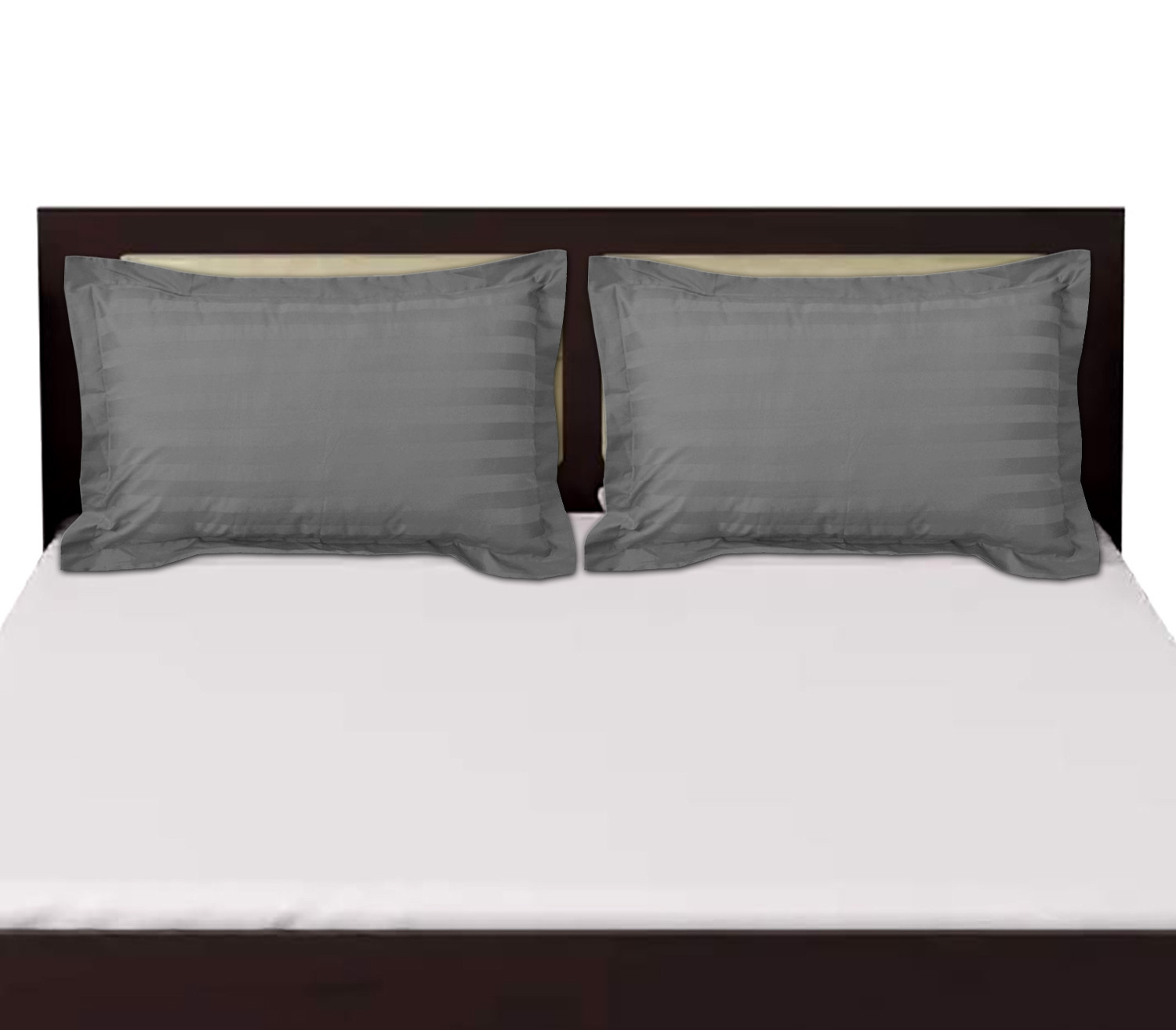 Kuber Industries Lining Design Breathable & Soft Cotton Pillow Cover/Protector/Case- 18x28 Inch,(Grey)-HS43KUBMART26755