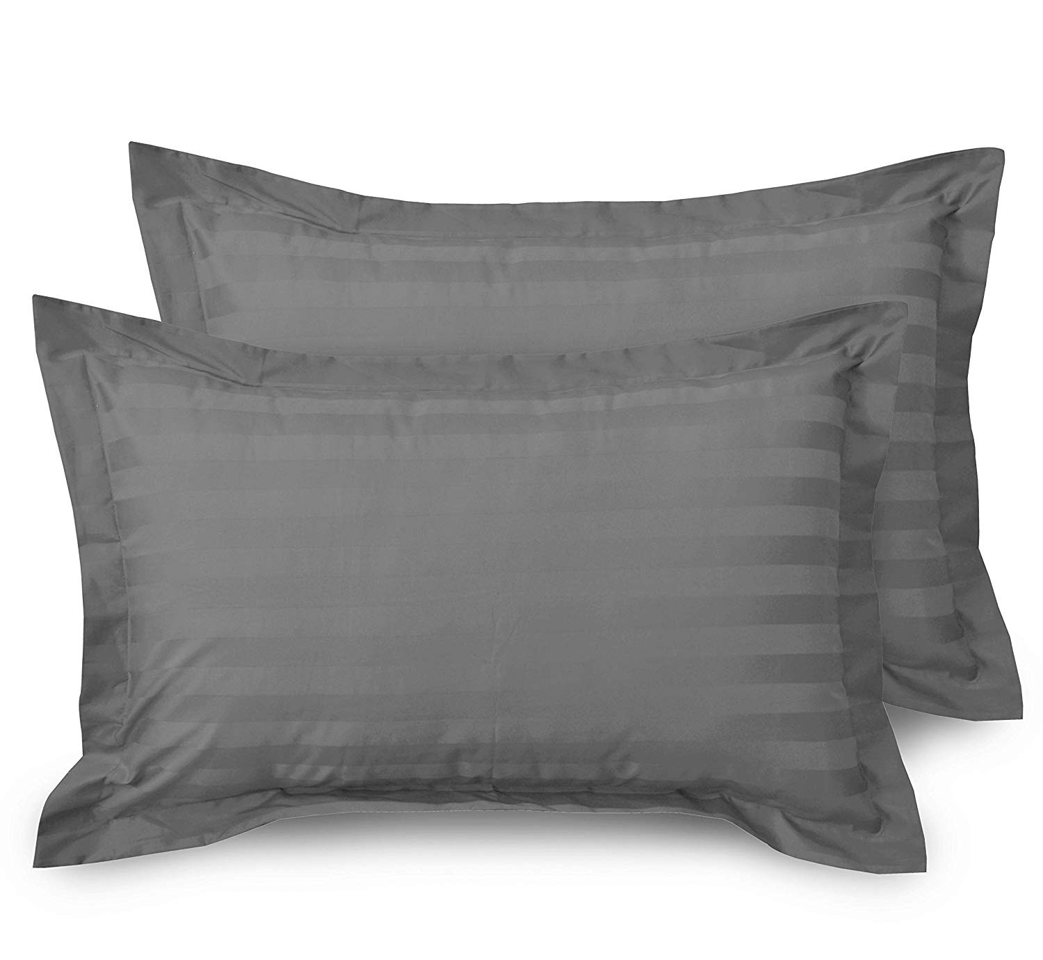 Kuber Industries Lining Design Breathable & Soft Cotton Pillow Cover/Protector/Case- 18x28 Inch,(Grey)-HS43KUBMART26755