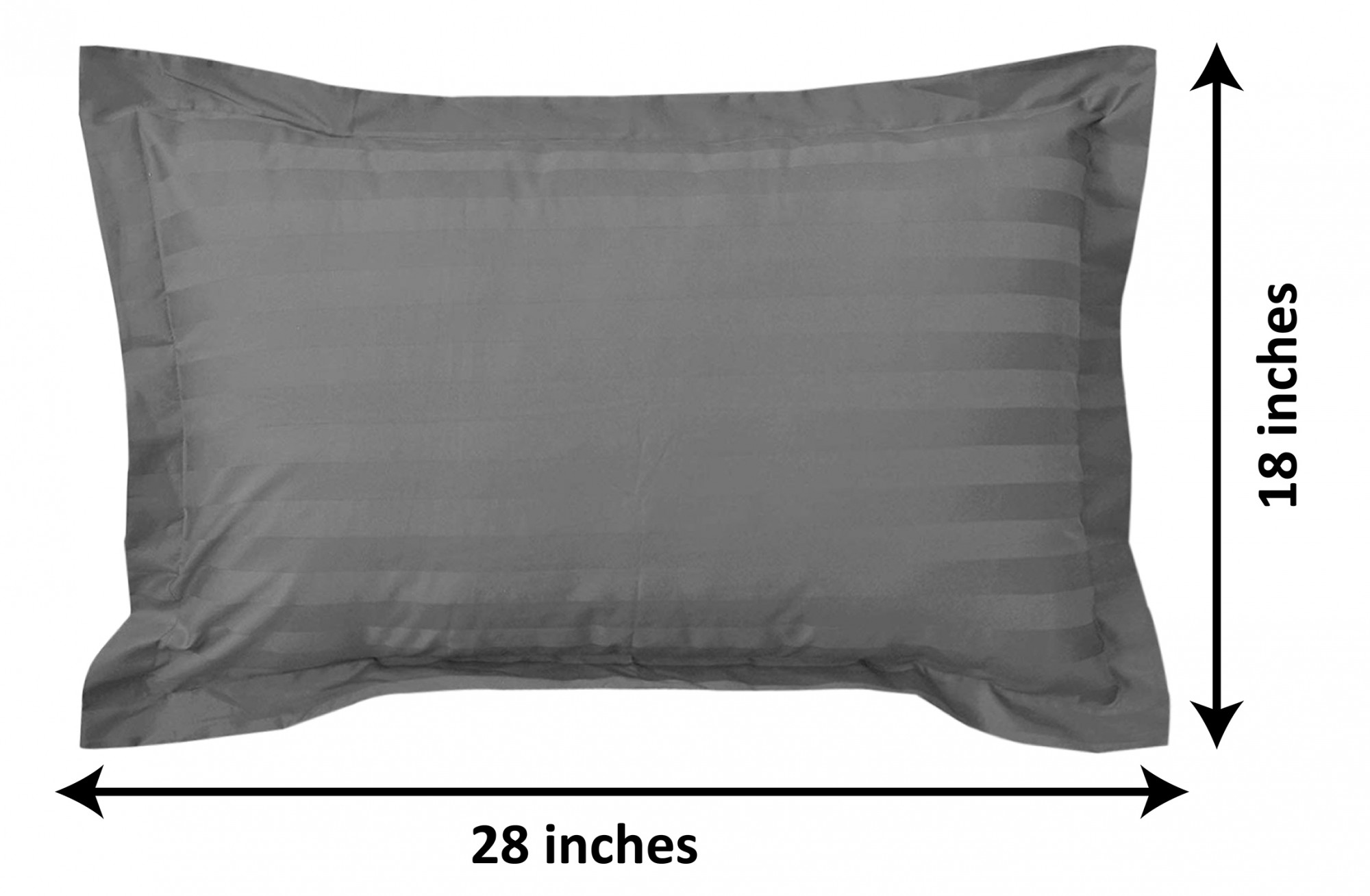 Kuber Industries Lining Design Breathable & Soft Cotton Pillow Cover/Protector/Case- 18x28 Inch,(Grey)-HS43KUBMART26755
