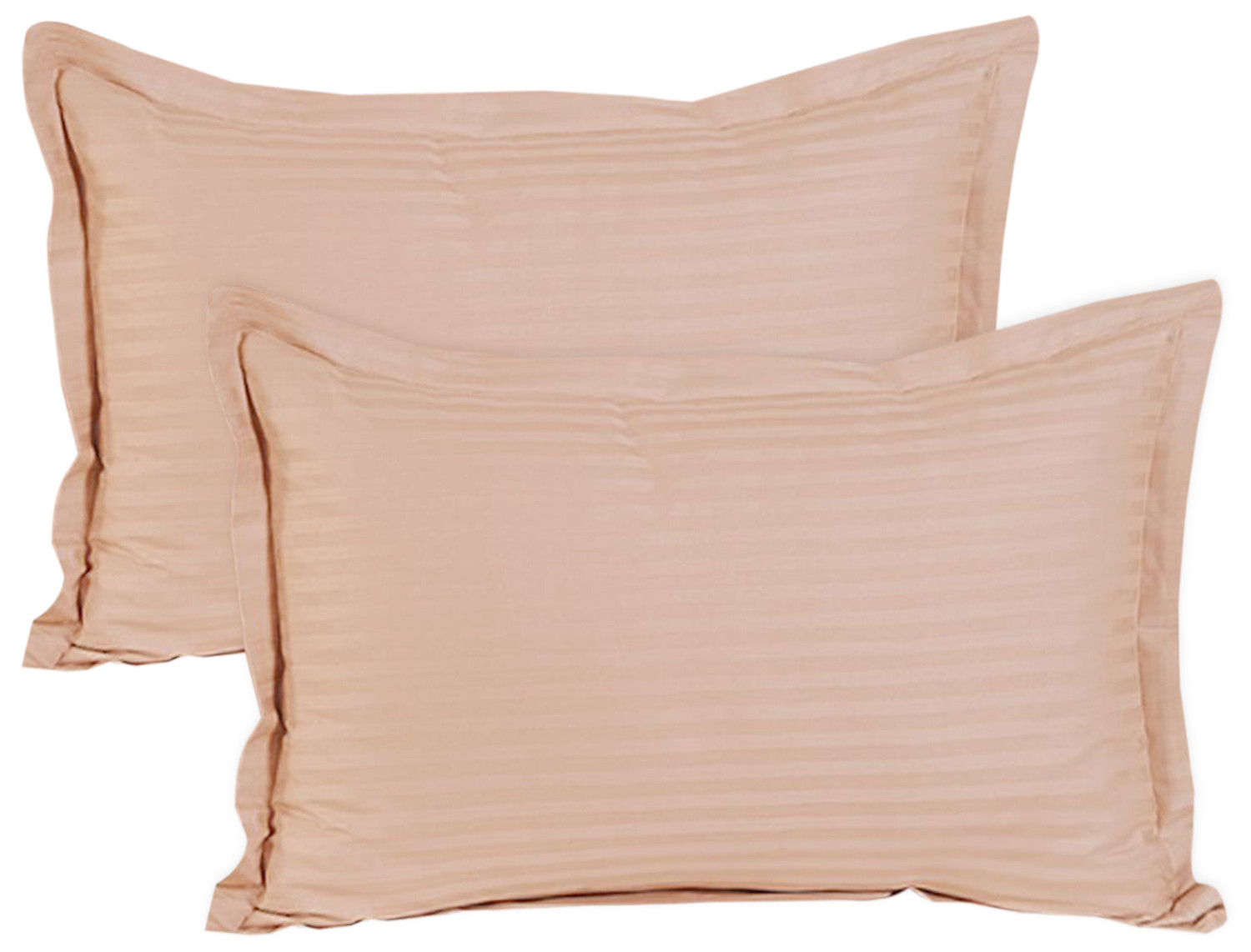 Kuber Industries Lining Design Breathable & Soft Cotton Pillow Cover/Protector/Case- 18x28 Inch,(Peach)-HS43KUBMART26767