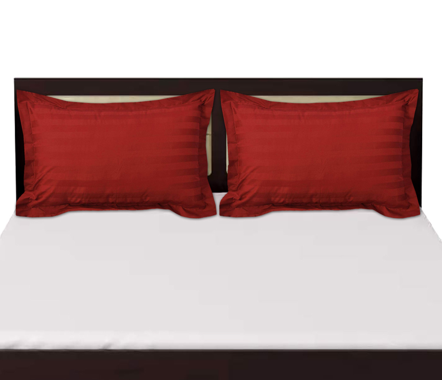 Kuber Industries Lining Design Breathable & Soft Cotton Pillow Cover/Protector/Case- 18x28 Inch,(Red)-HS43KUBMART26785
