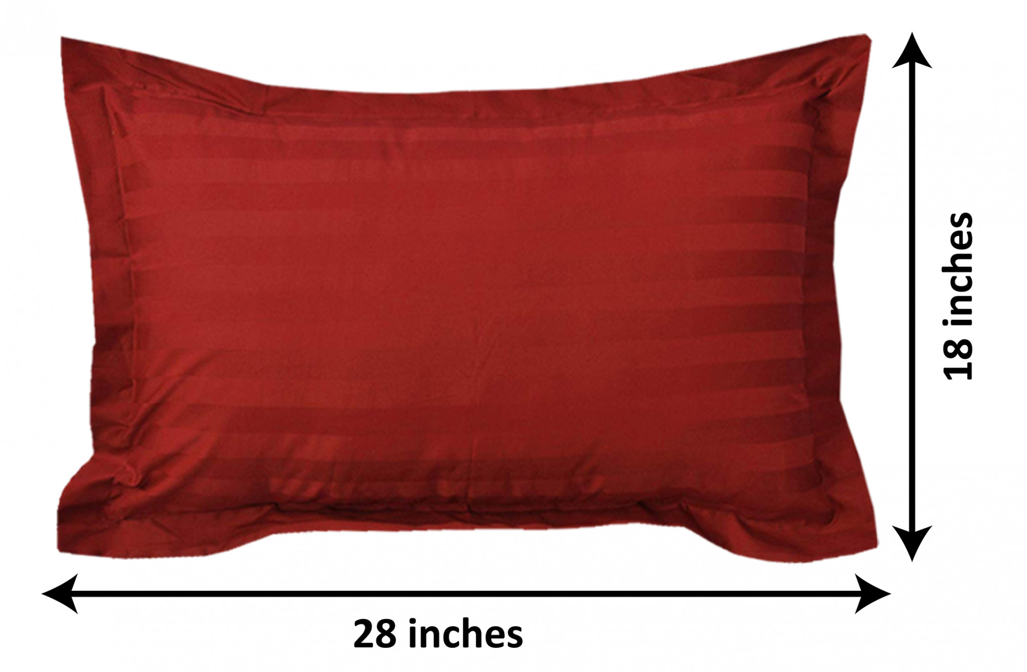 Kuber Industries Lining Design Breathable & Soft Cotton Pillow Cover/Protector/Case- 18x28 Inch,(Red)-HS43KUBMART26785