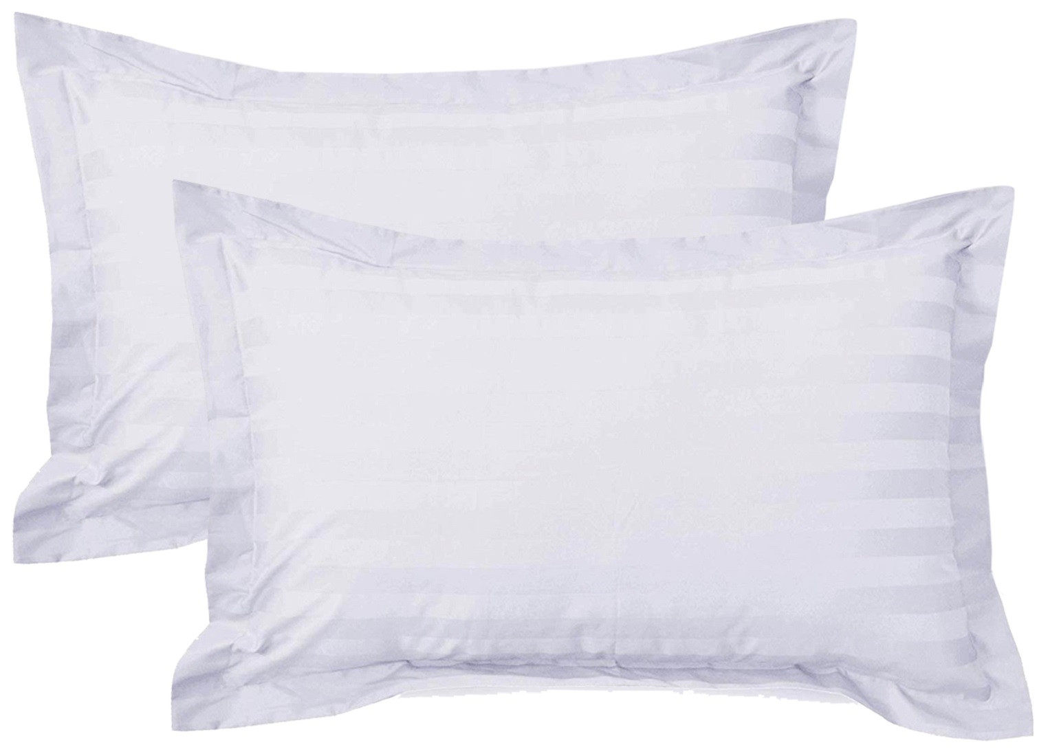 Kuber Industries Lining Design Breathable & Soft Cotton Pillow Cover/Protector/Case- 18x28 Inch,(White)-HS43KUBMART26779