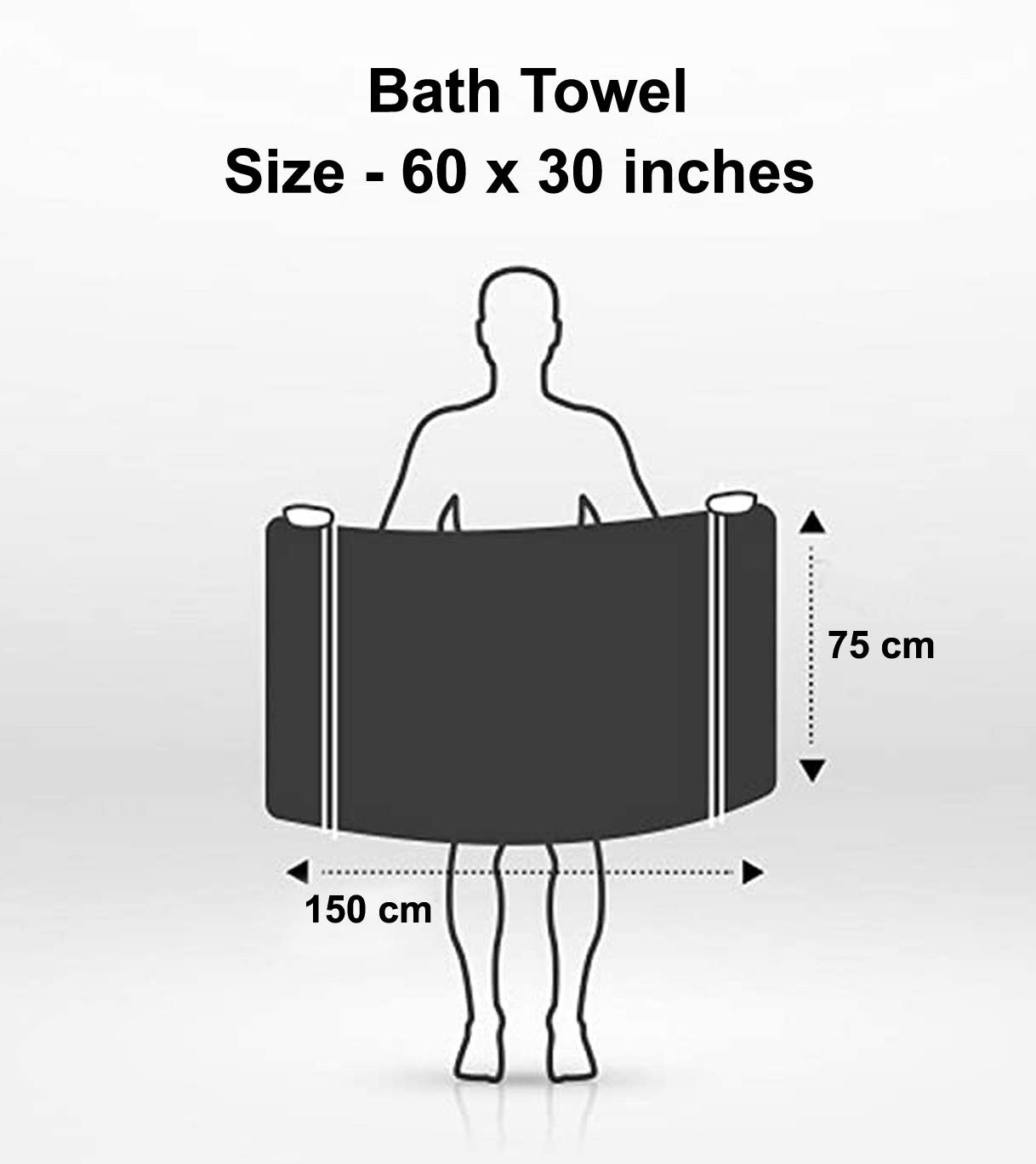Kuber Industries Lining Design Luxurious, Soft Cotton Bath Towel With Check Border, 30