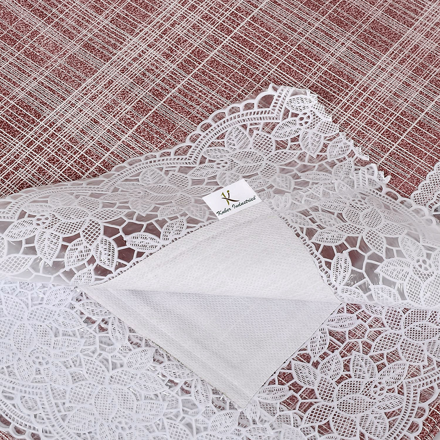 Kuber Industries Lining Printed PVC 6 Seater Dinning Table Cover 60