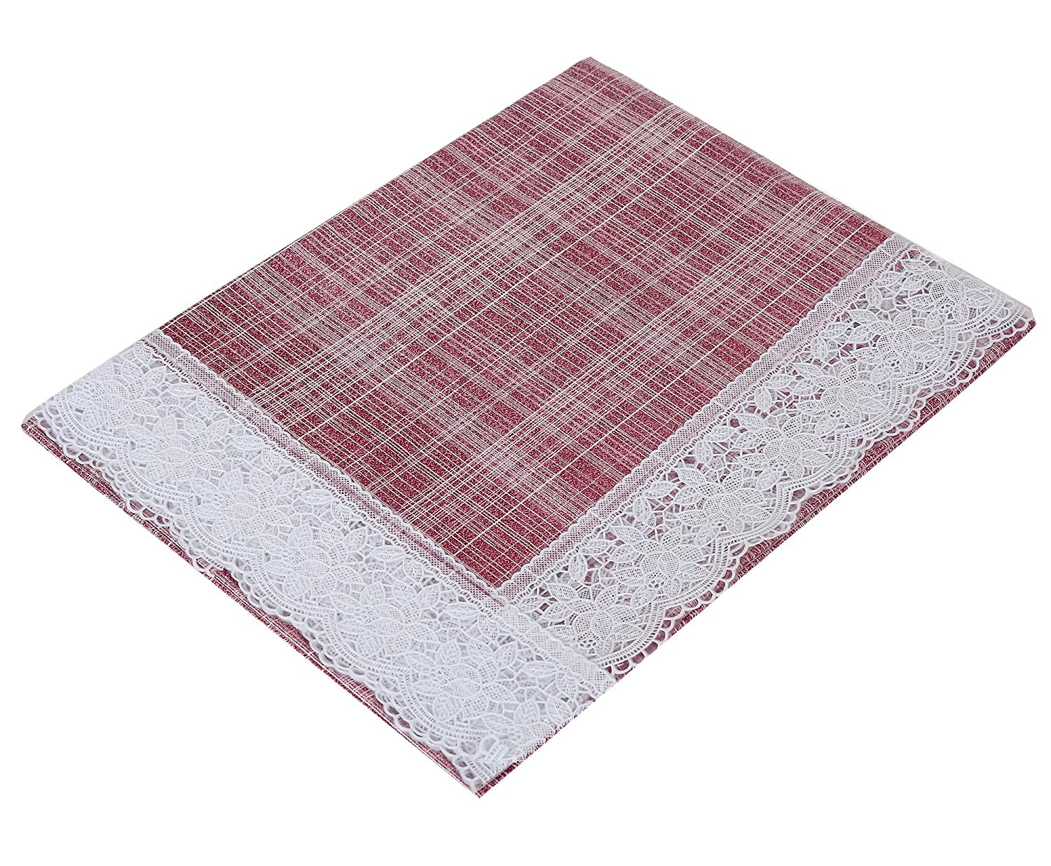 Kuber Industries Lining Printed PVC 6 Seater Dinning Table Cover 60x90 Pink-HS43KUBMART25649